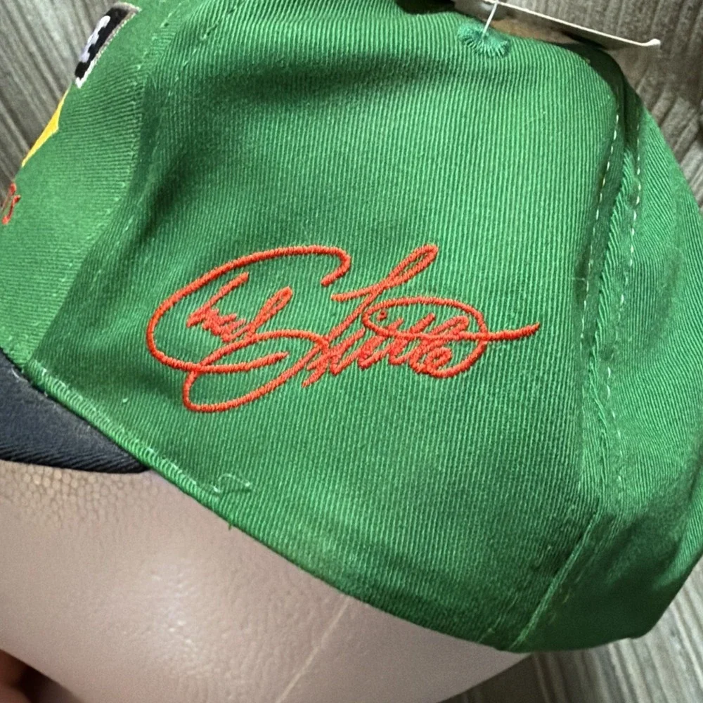 Vintage John Deere Motorsports Chad Little Roush Racing SnapBack Hat 6 Panel New